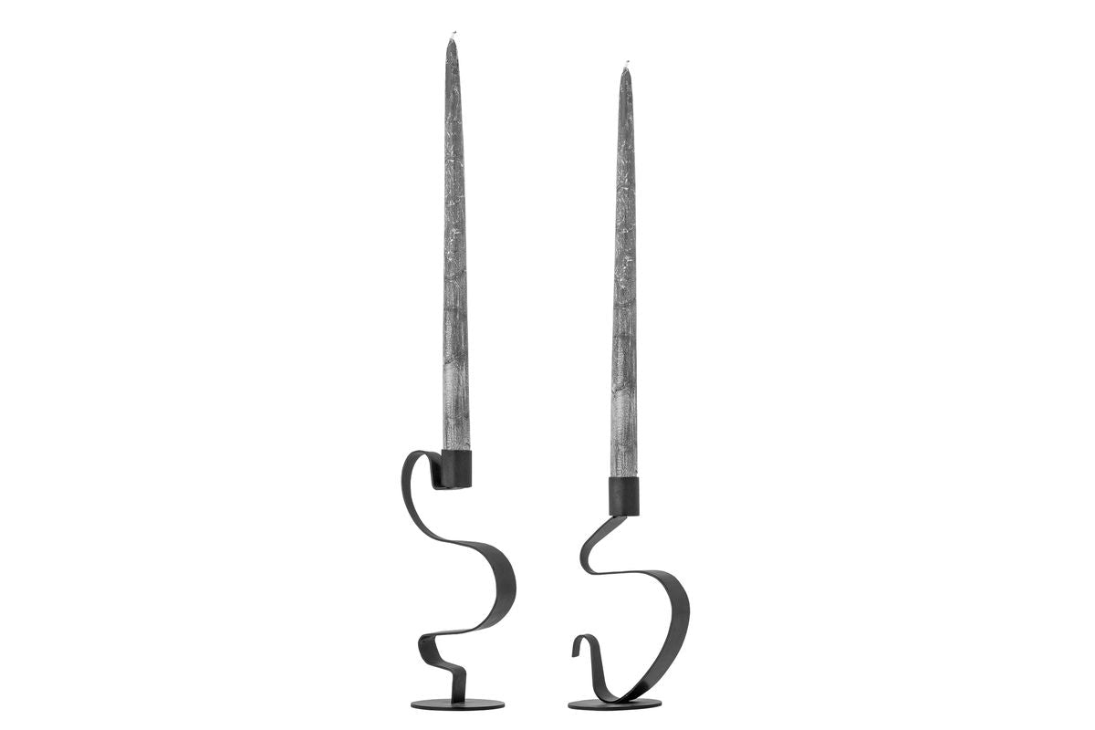 Luxusbetten24 Kerzenhalter-Set Pak Kerzenhalter Metall Schwarz 2er-Set Design