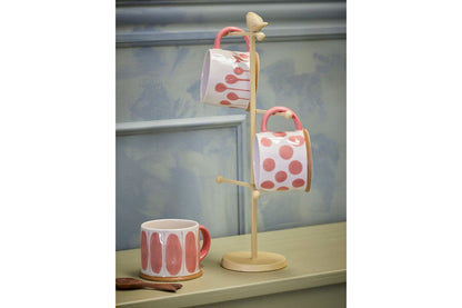 Becher-Set „Linora“ – Roséfarbenes Steingut (3‑teilig)