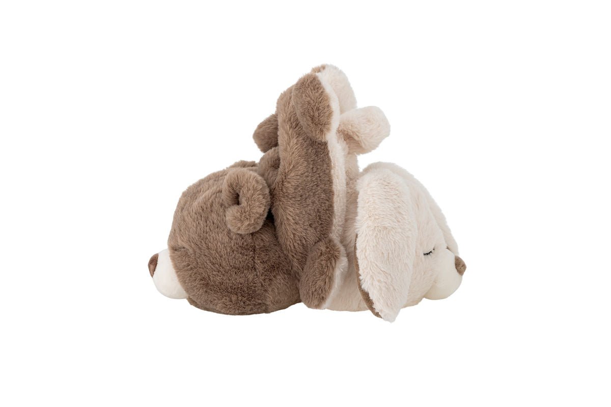 Luxusbetten24 Nori Wendbares Kuscheltier – Braun & Natur, Polyester Plüsch