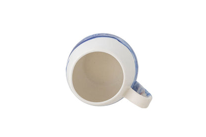 Becher-Set Fjordé Natur-Blau Steingut 4-Teilig für Zuhause Wohnzimmer