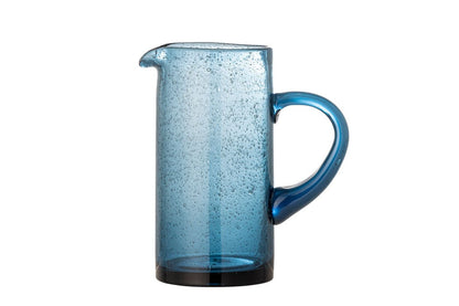 Krug Lecler Handgefertigtes Mundgeblasenes Glas Design Blau Dekorativ
