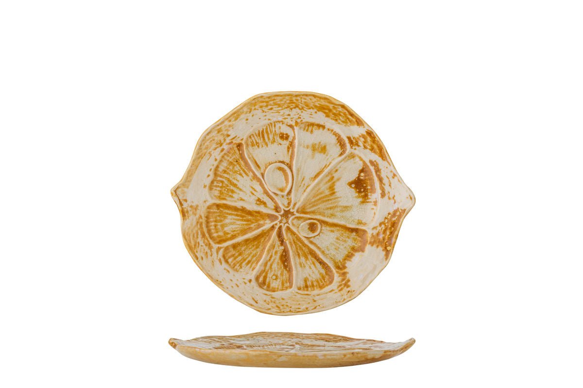 Servierplatte Luvia Braun – aus Steingut, Elegant