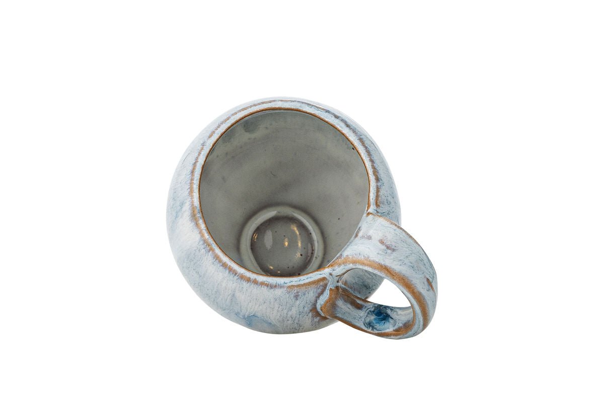 Becher-Set Haldin – Blaues Steingut (4‑teilig)