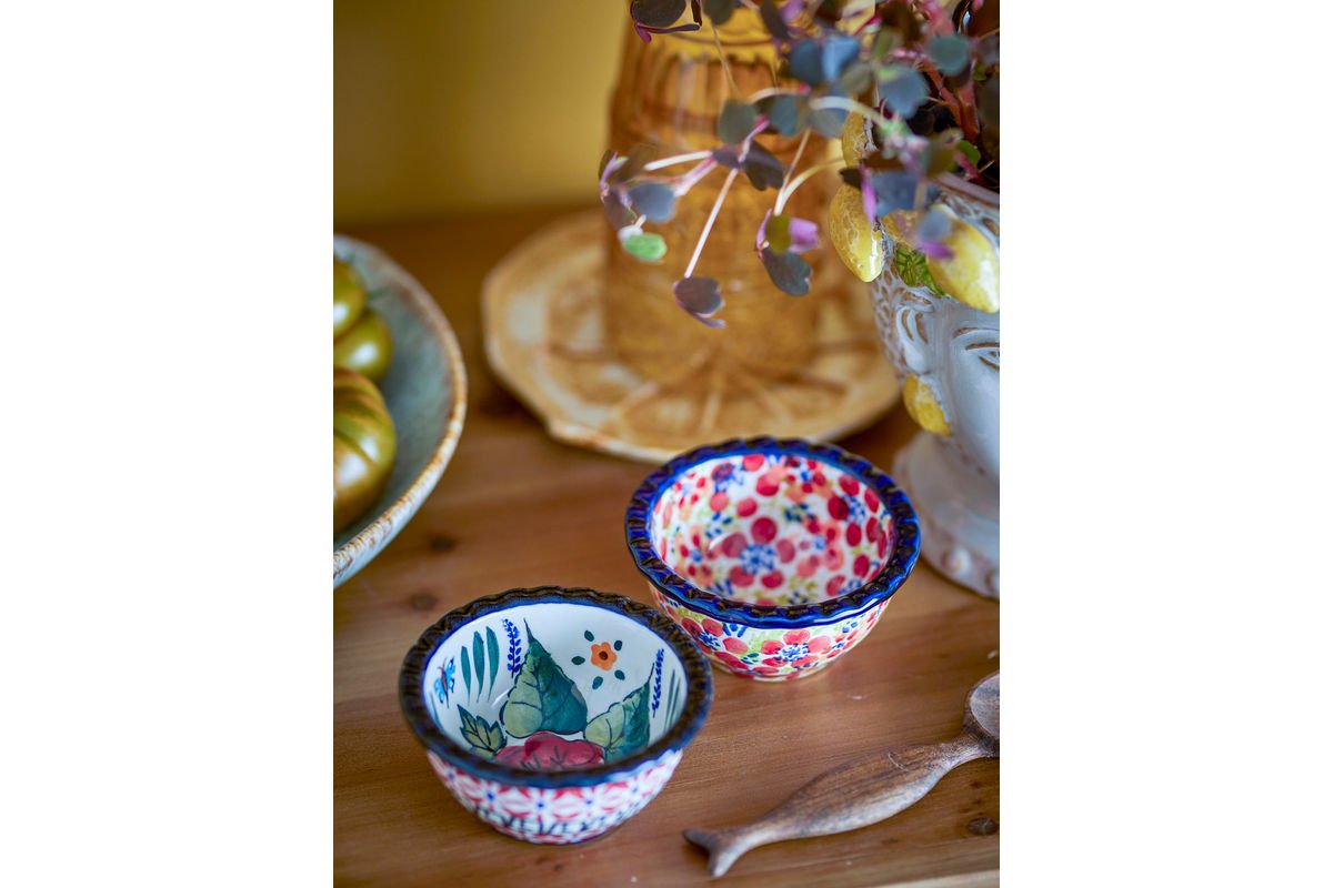 Schalen-Set Floria – Buntes Steingut 2‑Teilig