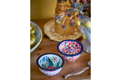 Schalen-Set Floria – Buntes Steingut 2‑Teilig