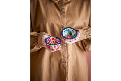 Schalen-Set Floria – Buntes Steingut 2‑Teilig