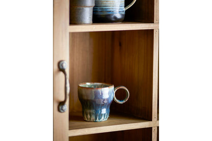 Ravéa Becher-Set aus Blauem Steingut 4‑teilig für Kaffee