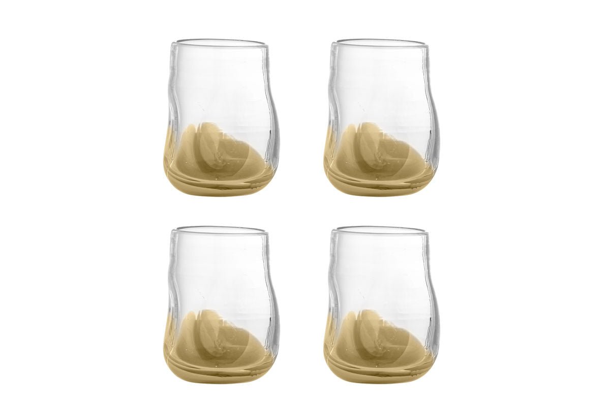 Trinkgläser Kati Klar Glas mit Goldenem Farbverlauf 4er‑Set