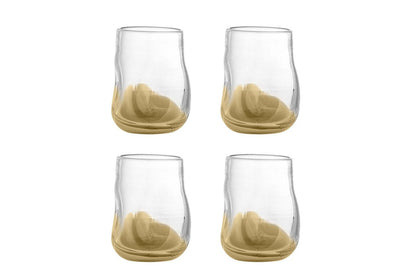 Trinkgläser Kati Klar Glas mit Goldenem Farbverlauf 4er‑Set