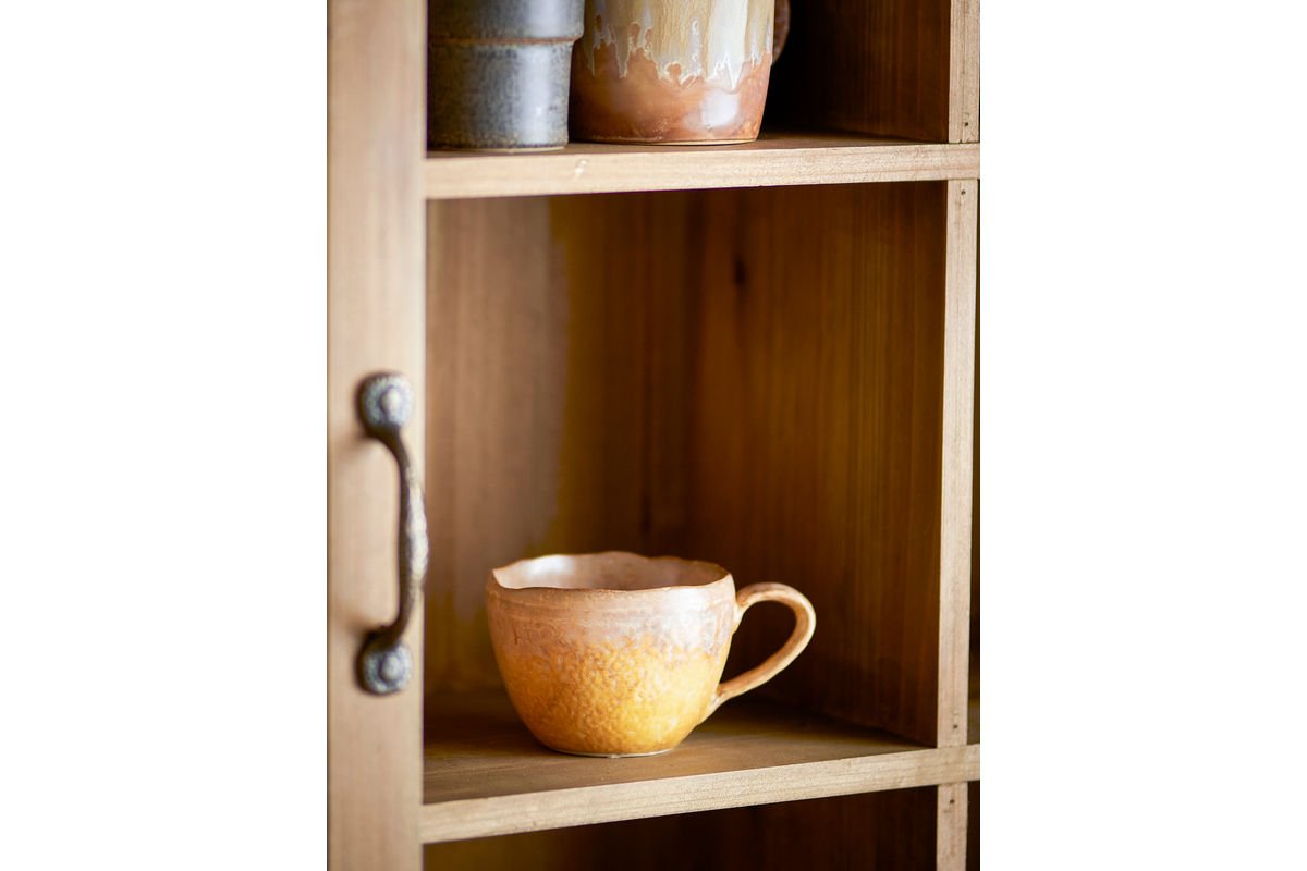 Solin Gelbe Steingut‑Tasse – Handgefertigt, Gelb, 300 ml