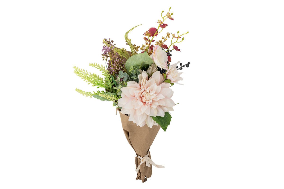 Luxusbetten24 Selene Künstlicher Blumenstrauß Roséfarbene Dekor Accessoire Raum