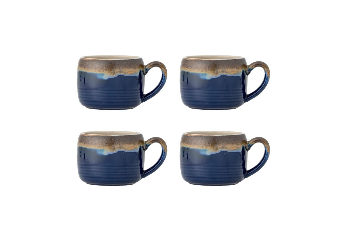 Luxusbetten24 Linea Becher Steingut 4er Set Multipack