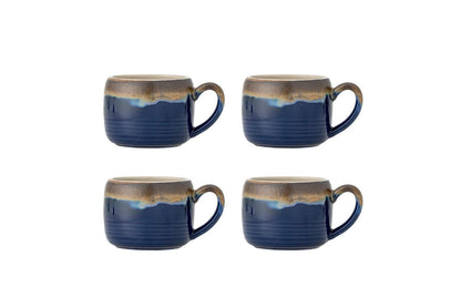 Luxusbetten24 Linea Becher Steingut 4er Set Multipack