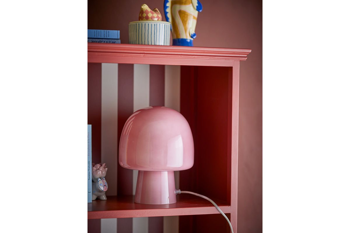 Tischlampe Nysa Moderne Glasleuchte Pilzform Blau Wohnzimmer Dekor