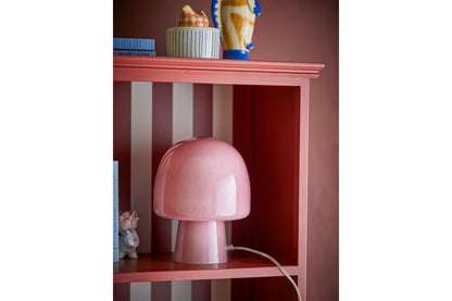 Tischlampe Nysa Moderne Glasleuchte Pilzform Blau Wohnzimmer Dekor