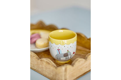 Suma Tasse aus Steingut, Klassische Gelbe Ausführung