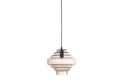 Luxusbetten24 Aruna Pendelleuchte, Braun, Glas in Organischer Form