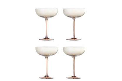 Luxusbetten24 Bianca Cocktailgläser – Bronze Glas mit Perlmutt-Effekt 4er-Set