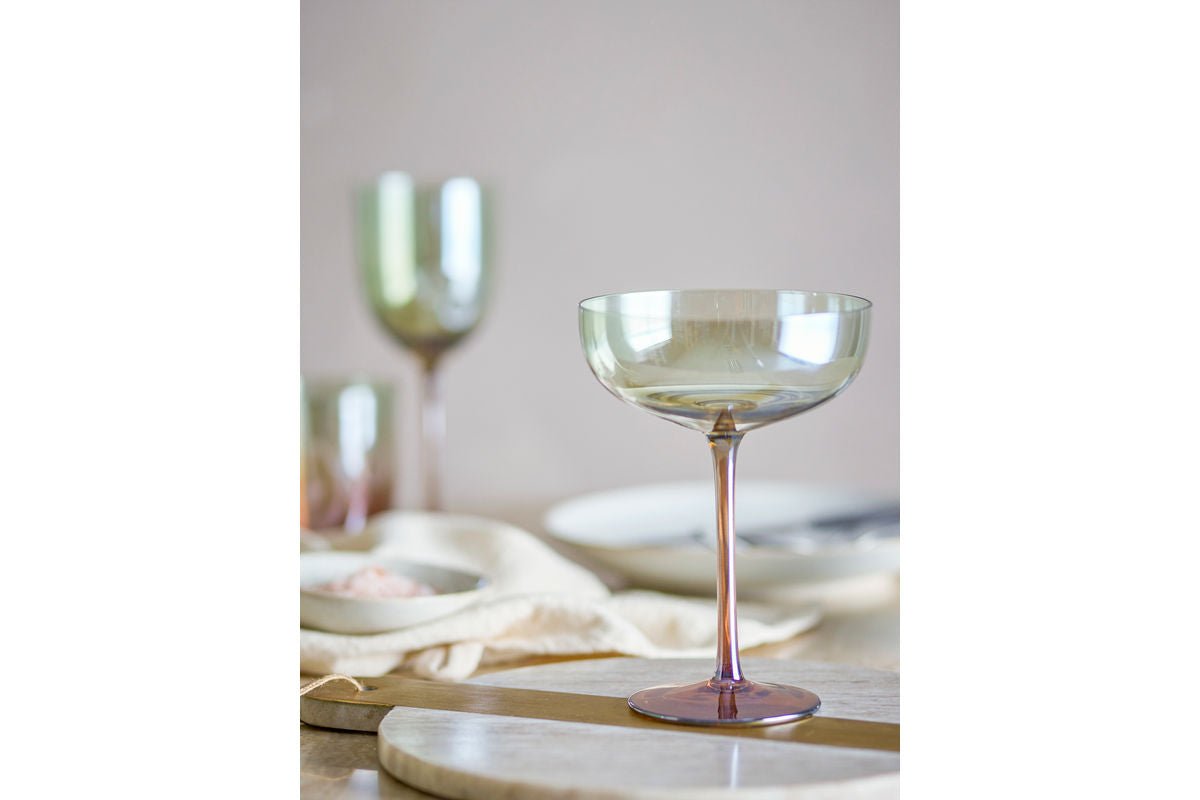 Luxusbetten24 Bianca Cocktailgläser – Bronze Glas mit Perlmutt-Effekt 4er-Set