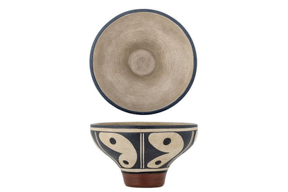 Aveno Terracotta Schale – Schwarz, Handgefertigt, Elegantes Design, Wohnaccessoire