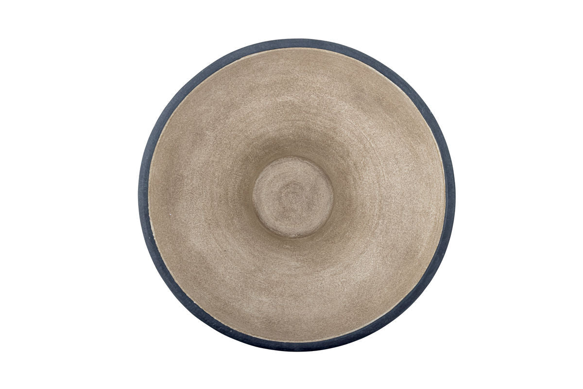 Aveno Terracotta Schale – Schwarz, Handgefertigt, Elegantes Design, Wohnaccessoire