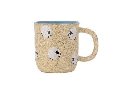 Luxusbetten24 Wolki Kindertasse mit Schafsmotiv, Natur