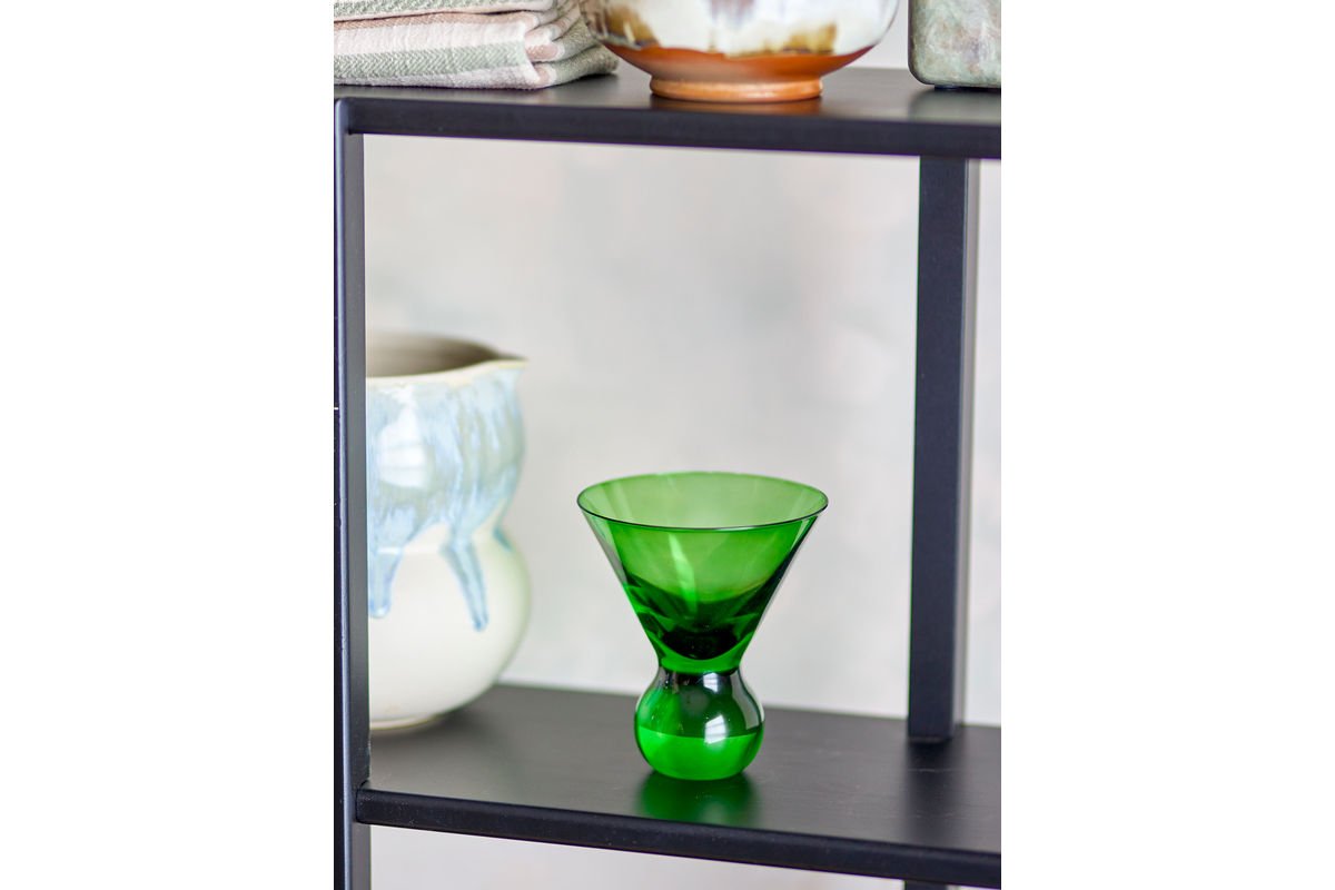 Luxusbetten24 Elvo Cocktailgläser Farbiges Glas Skulpturale Form 4er-Set