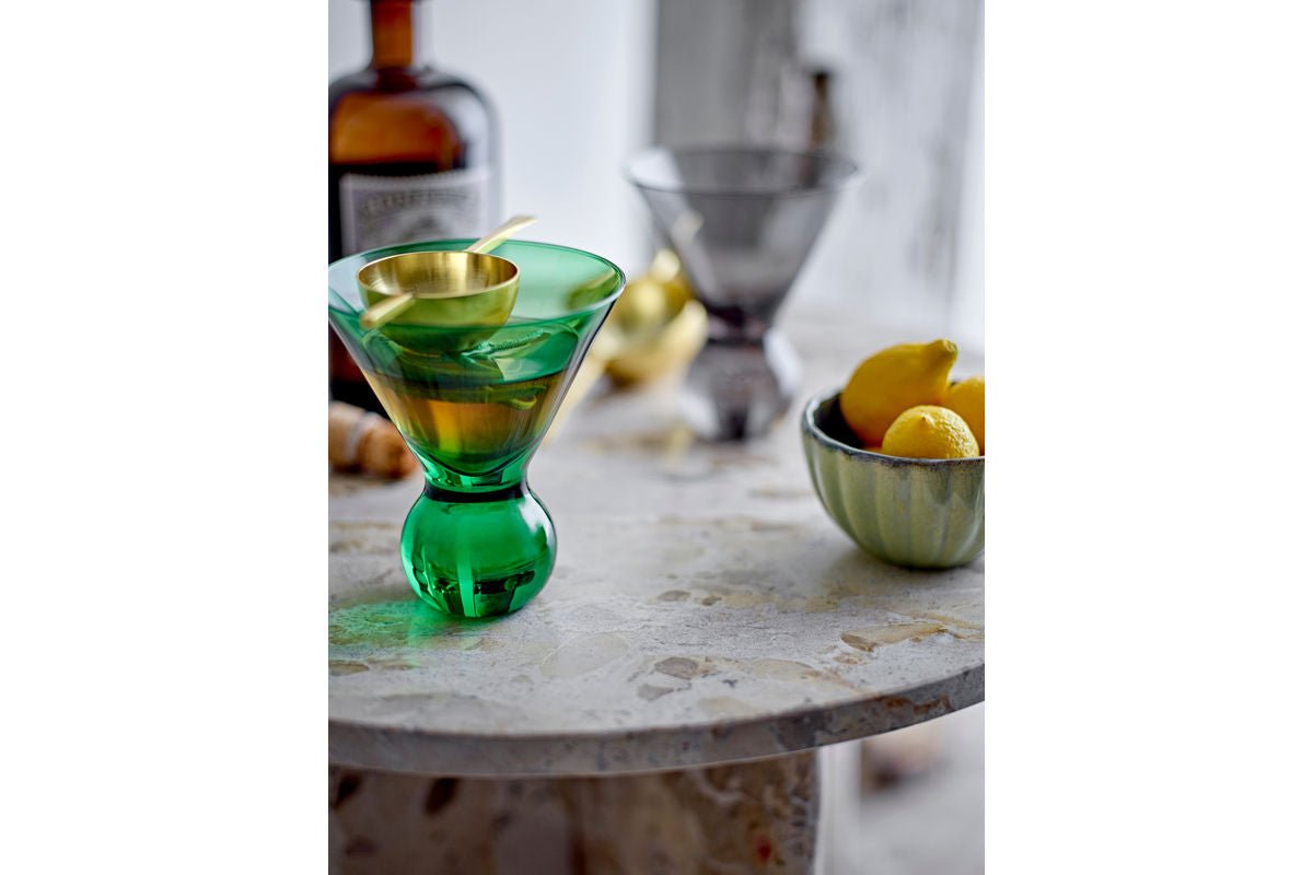 Luxusbetten24 Elvo Cocktailgläser Farbiges Glas Skulpturale Form 4er-Set