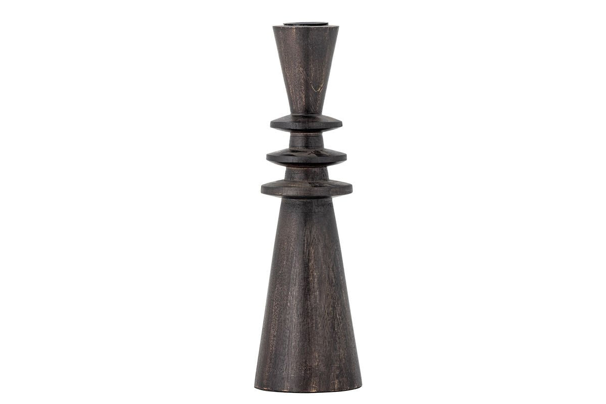 Kerzenhalter „Nerith“ – Schwarzes Mangoholz
