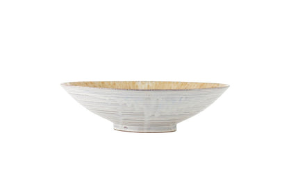 Sorin Elegante Handgefertigte Schale aus Steingut, Natur, Dekorativ