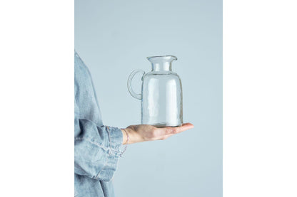 Luxusbetten24 Avelin Dekanter Mundgeblasenes Recyclingglas Transparent Wein Design