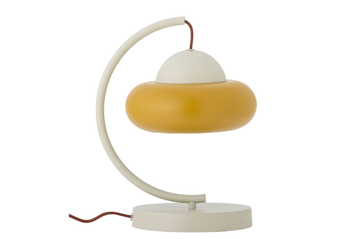 Duckbert Design Tischlampe aus Metall – Grau/Gelb