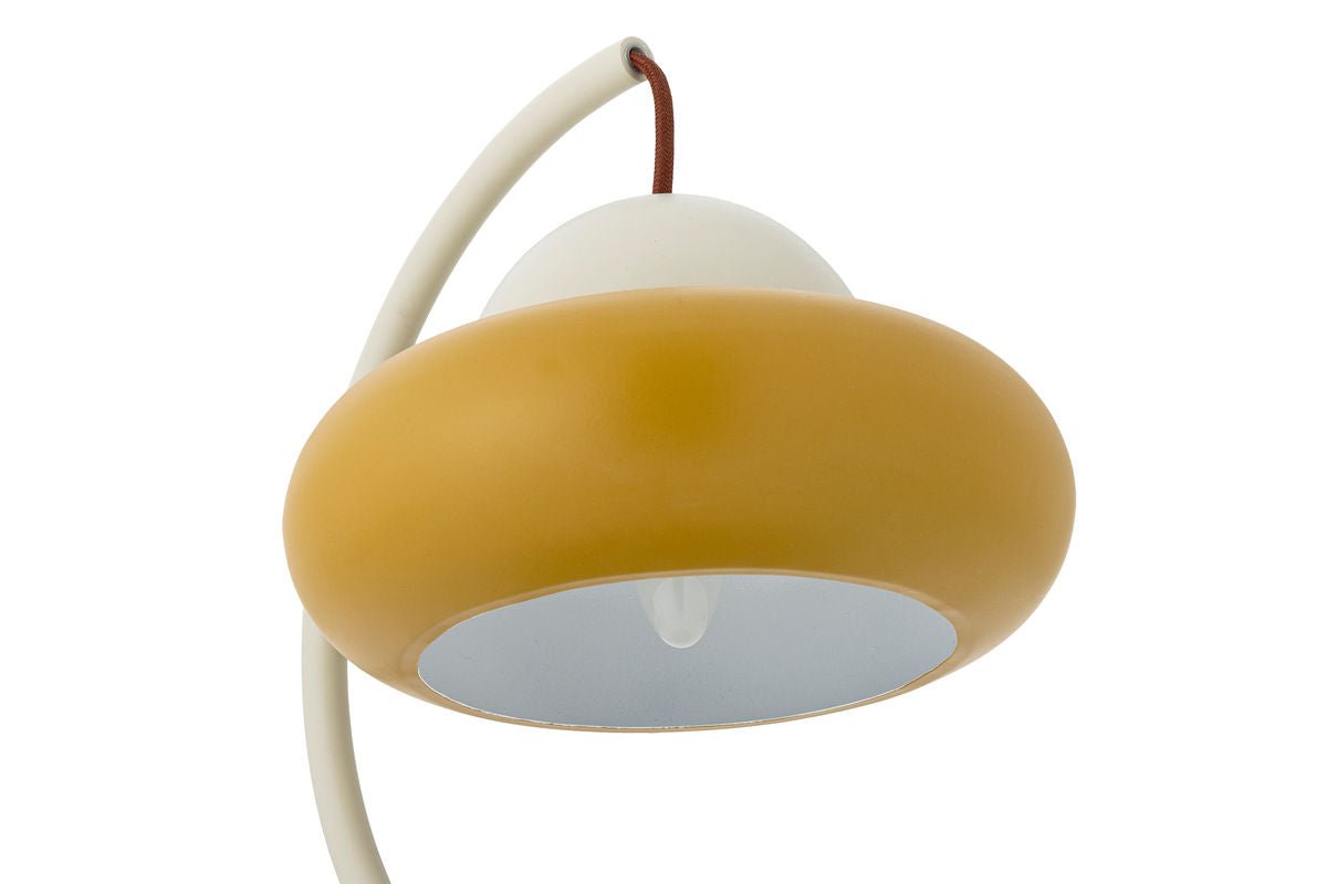 Duckbert Design Tischlampe aus Metall – Grau/Gelb