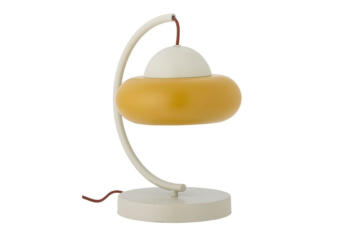 Duckbert Design Tischlampe aus Metall – Grau/Gelb