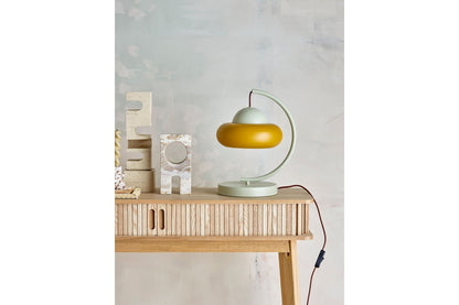Duckbert Design Tischlampe aus Metall – Grau/Gelb