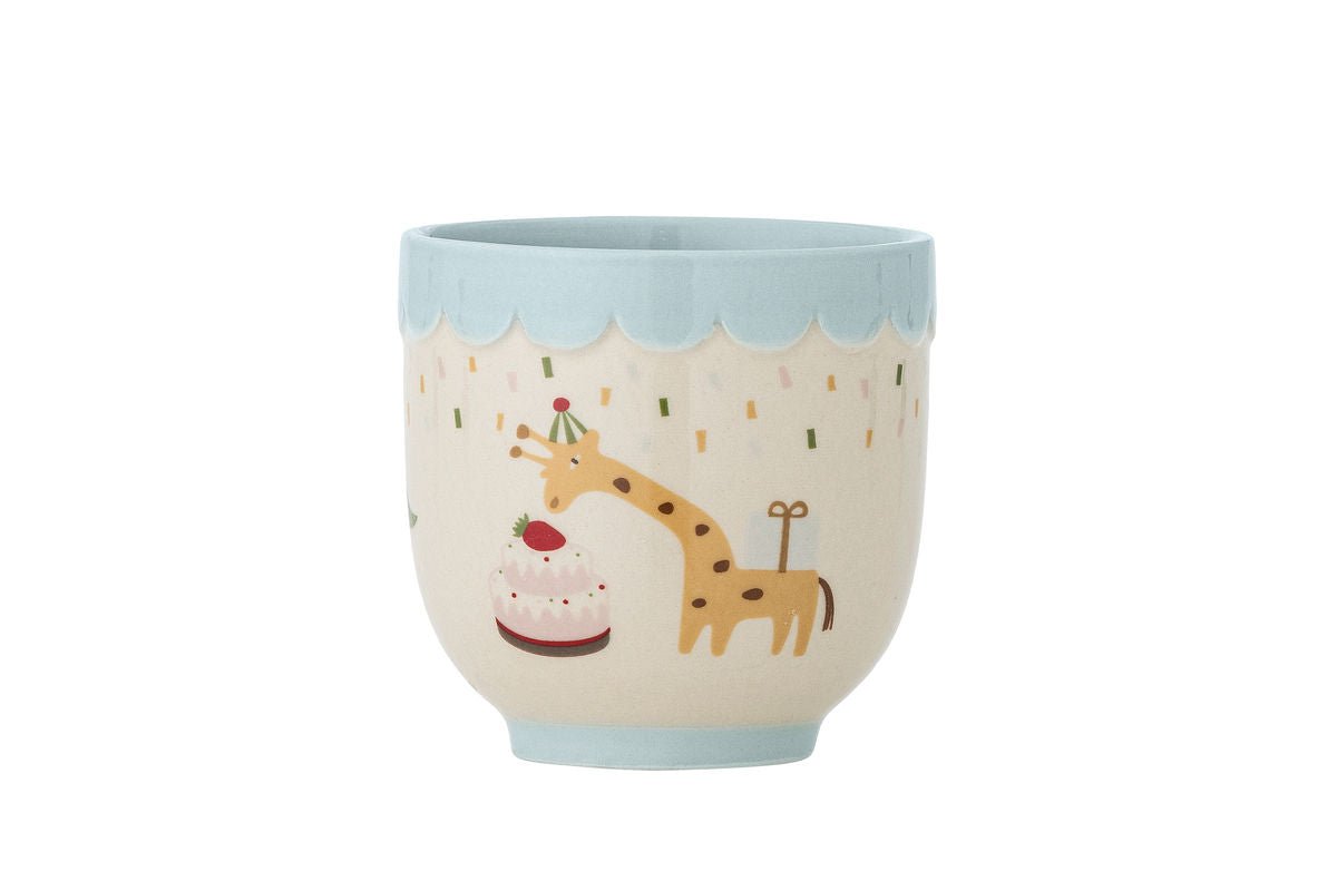 Luxusbetten24 Josie Kinder Tasse aus Steingut mit buntem Design