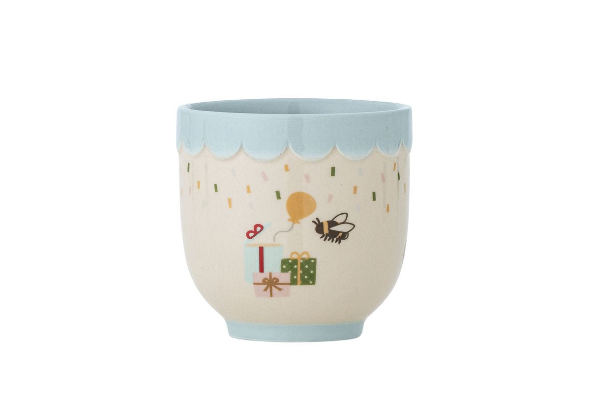 Luxusbetten24 Josie Kinder Tasse aus Steingut mit buntem Design