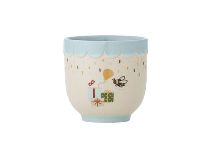Luxusbetten24 Josie Kinder Tasse aus Steingut mit buntem Design