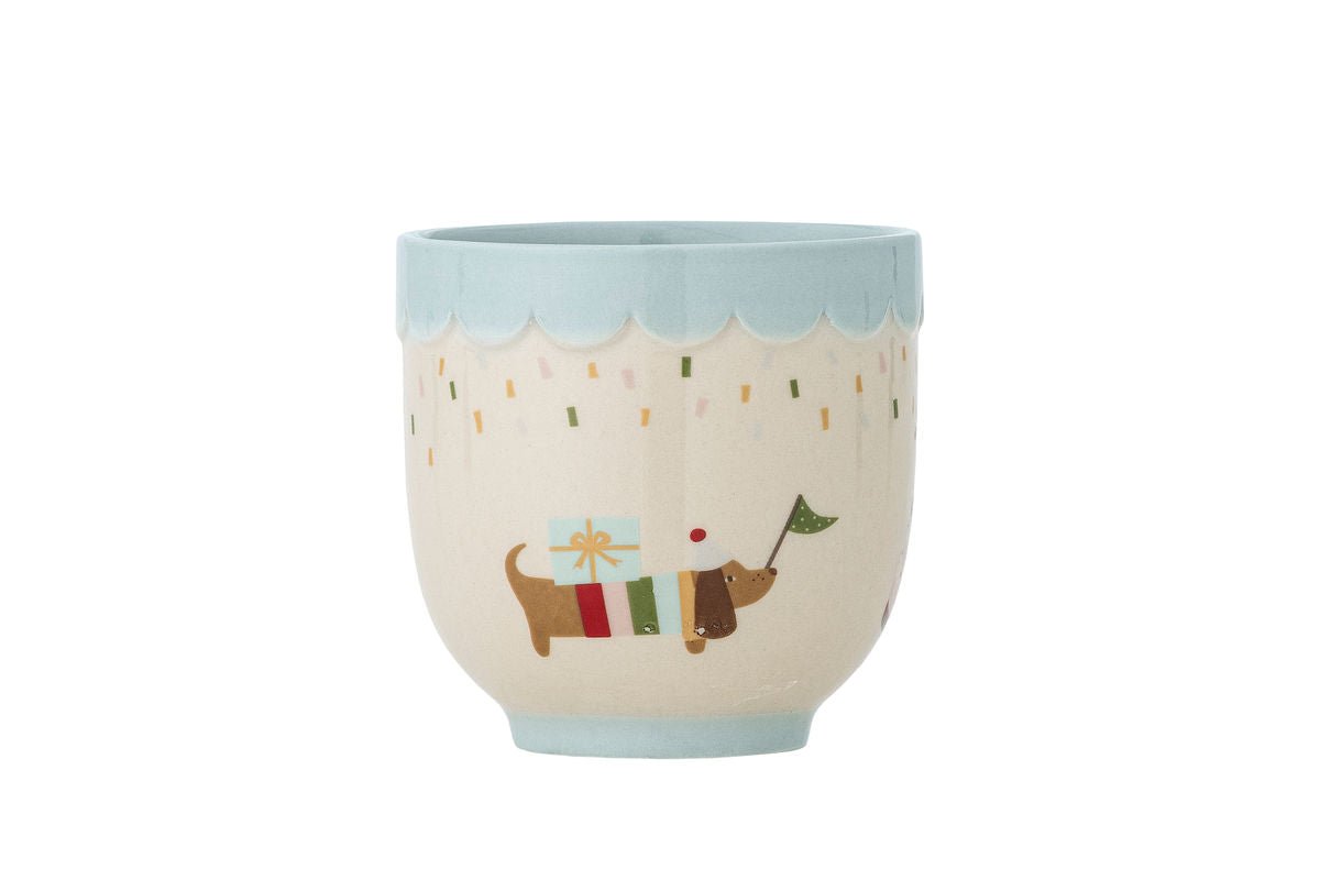 Luxusbetten24 Josie Kinder Tasse aus Steingut mit buntem Design