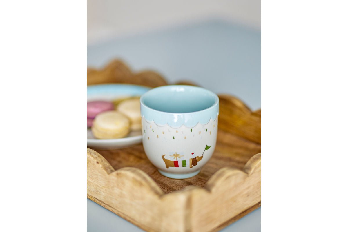 Luxusbetten24 Josie Kinder Tasse aus Steingut mit buntem Design