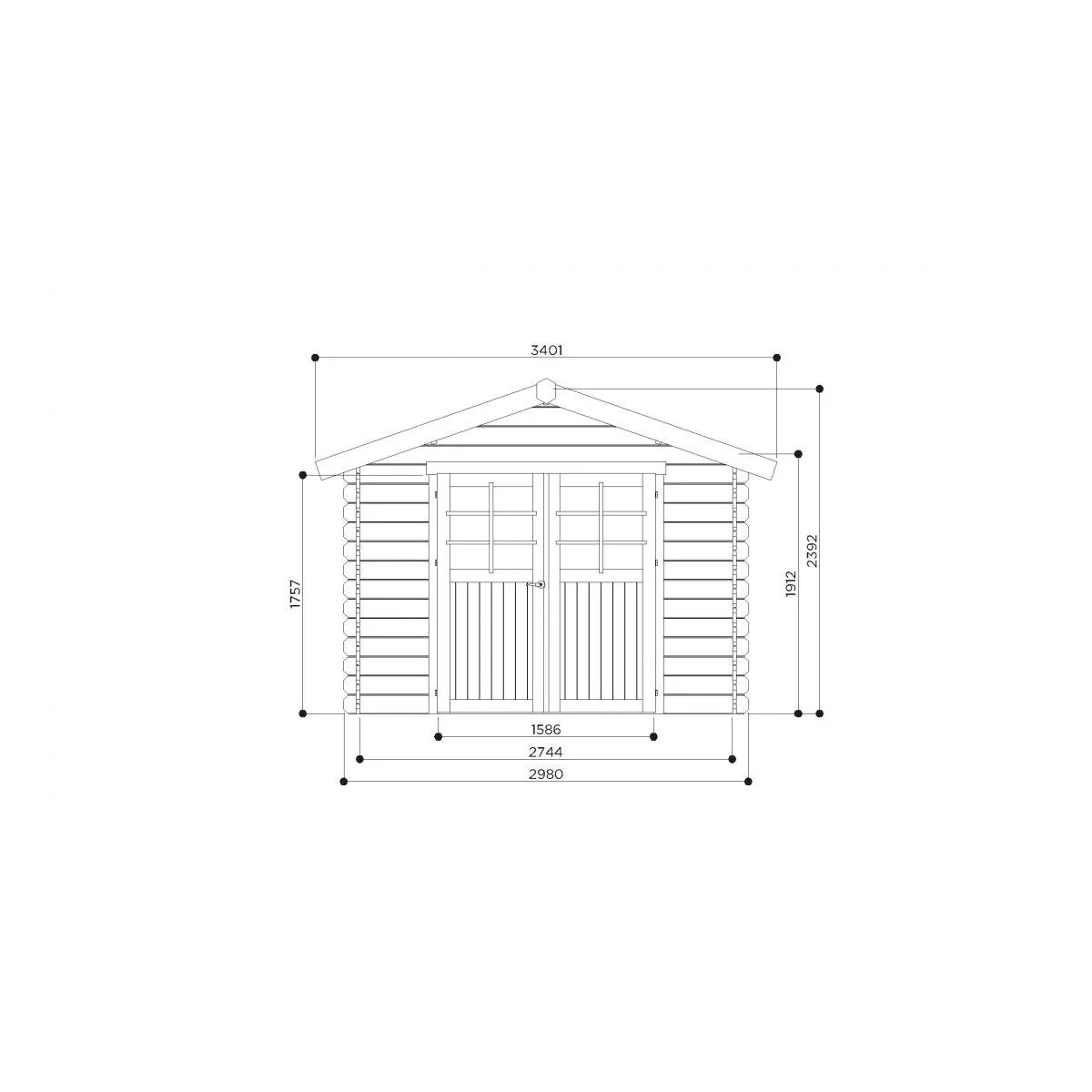 Abri Jardin Bois Solid S8307 MKR00002704140