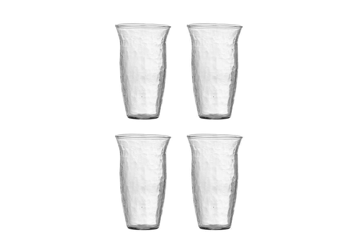 Asami Trinkgläser Transparent Mit Gehämmerter Struktur (4er-Set)