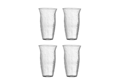 Asami Trinkgläser Transparent Mit Gehämmerter Struktur (4er-Set)