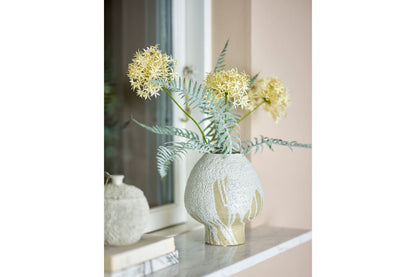 Luxusbetten24 Lina Vase Naturfarbenes Steingut Natur