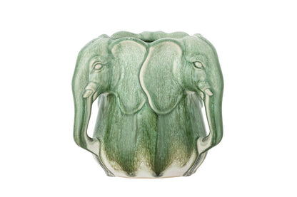Luxusbetten24 Sylva Vase Skulpturales Steingut Grün