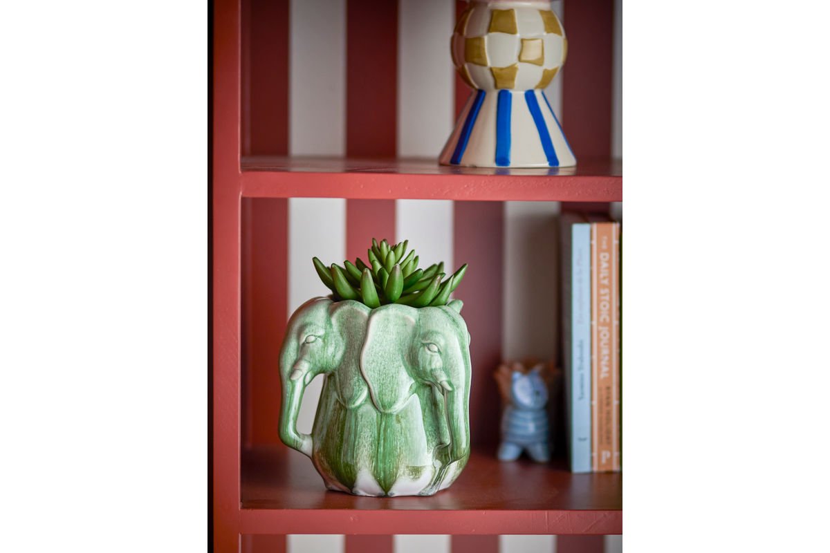 Luxusbetten24 Sylva Vase Skulpturales Steingut Grün