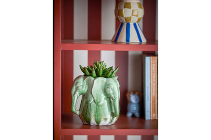 Luxusbetten24 Sylva Vase Skulpturales Steingut Grün
