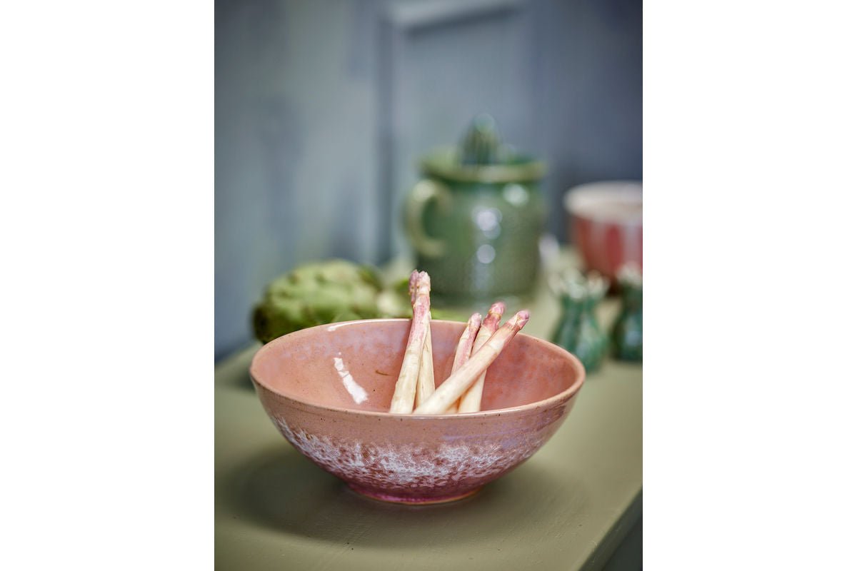 Luxusbetten24 Maddy Schalen – Reaktive Glasur, Rosé, 4er-Set