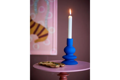 Kerzenhalter Elyon – Blaues Steingut