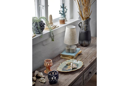 Luxusbetten24 Sunae Servierplatte aus Steingut, Blau